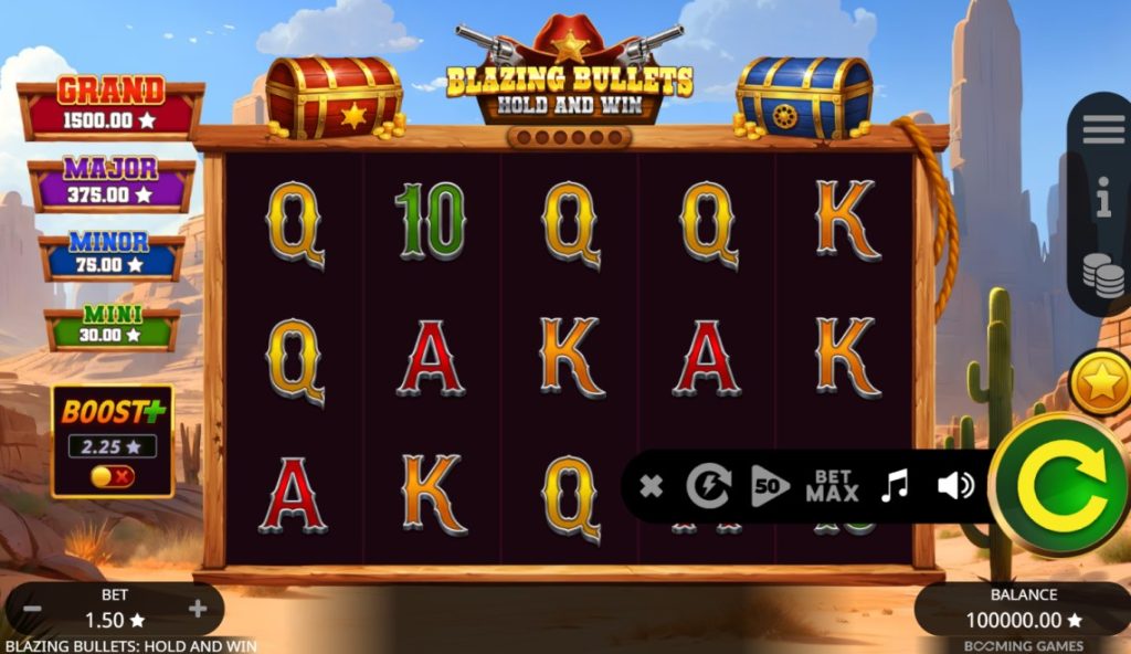 Blazing Bullets Hold and Win slot by Booming Games