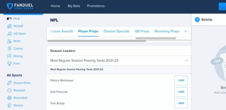 What is a prop bet props