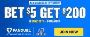 Bet $5, Get $200 In Bonus Bets With FanDuel Vermont