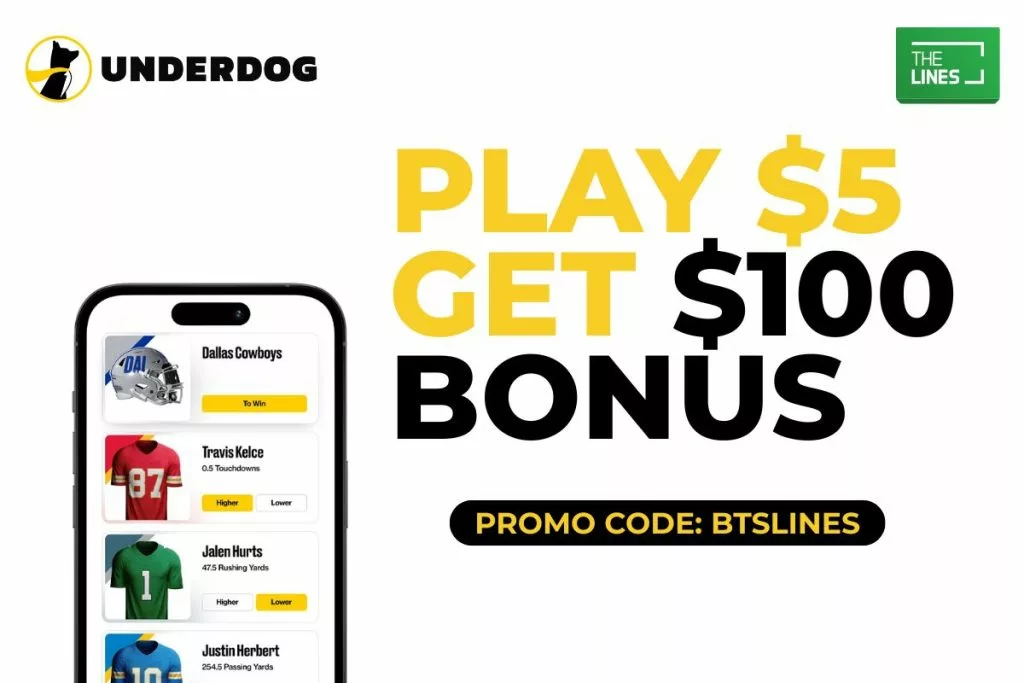 Underdog Promo Code BTSLINES TNF Week 9 Betting