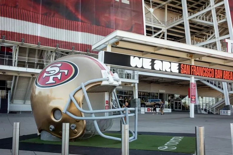 Santa Clara, California US - September 21, 2024: Levi's or Levis Stadium, American football stadium located in Silicon Valley home venue for the National Football League's San Francisco 49ers.