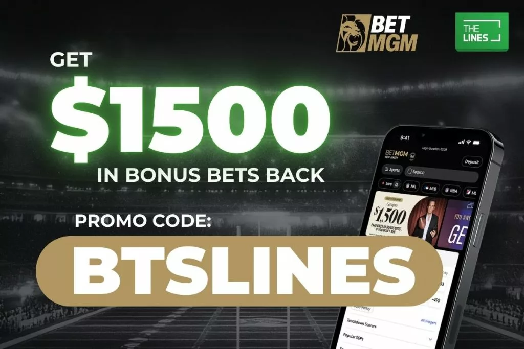 $1500 Bonus Bets If Lose on Lions vs Rams NFL Use BetMGM Code BTSLINES