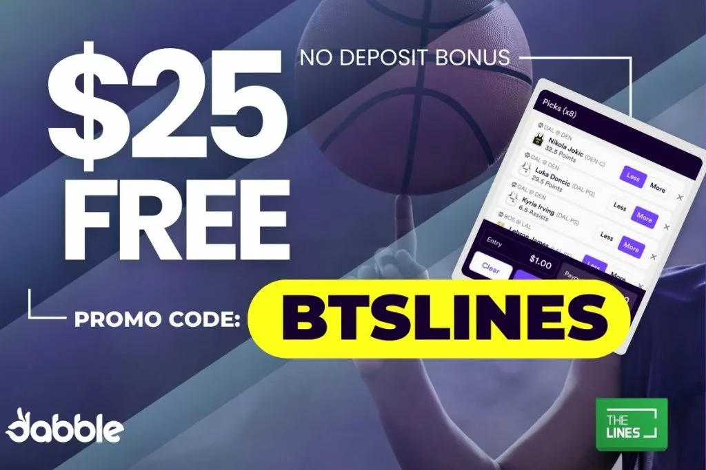 $25 Free No Deposit Bonus on Celtics vs Pistons NBA Use Dabble Code BTSLINES