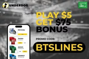 Play $5 Get $75 Bonus on Lakers vs Nuggets NBA: Use Underdog Code BTSLINES