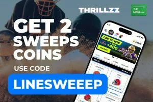 Get 2 Sweeps Coins Free for Sign Up on Padres vs Rangers MLB: Use Thrillzz Code LINESWEEP