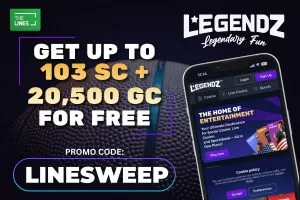 Get up to 103 SC + 20,500 GC for FREE on Spurs vs Knicks NBA: Use Legendz Code LINESWEEP