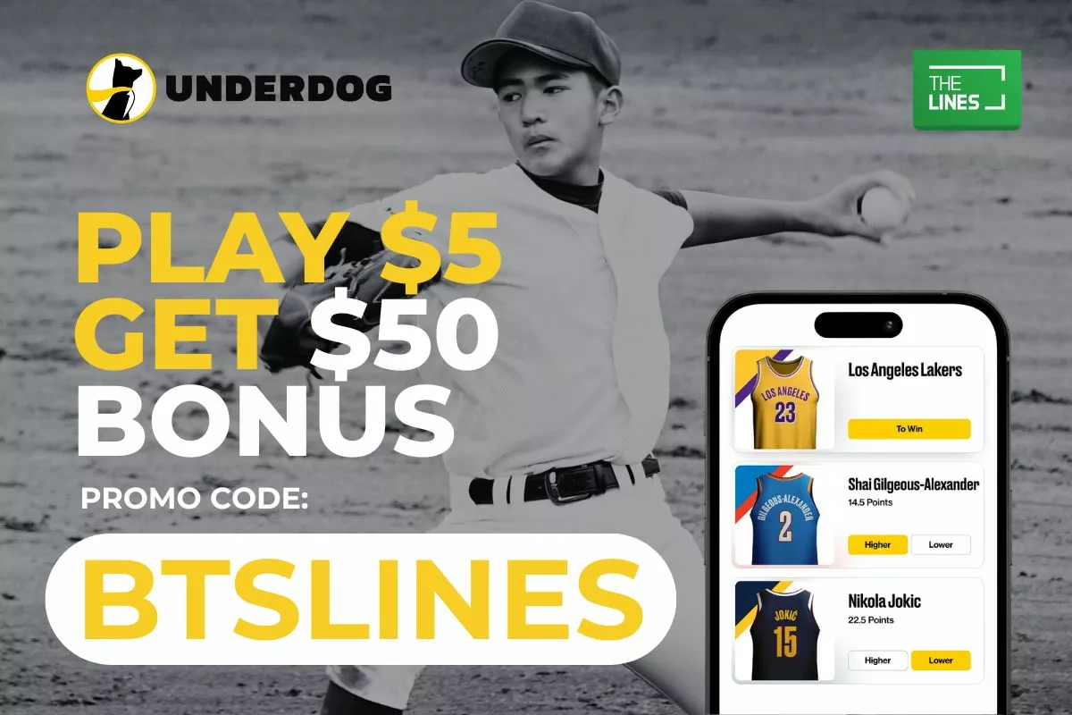 Play $5 Get $50 Bonus on Dodgers vs Padres MLB: Use Underdog Code BTSLINES