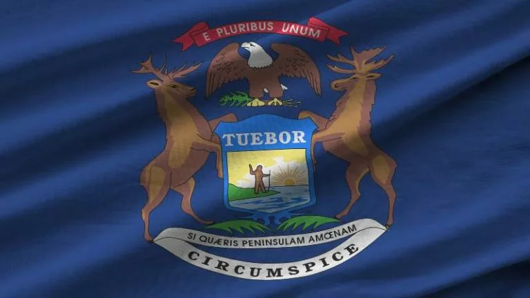 Michigan online gambling - Michigan flag