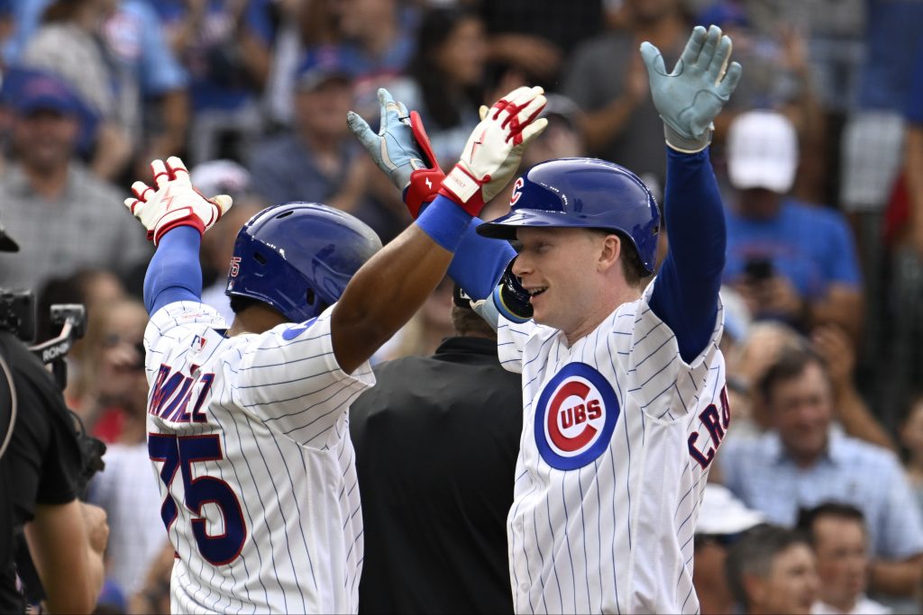 Crow-Armstrong listens to legend in Cubs rout of Reds. Before the game Sammy Sosa told him he wanted three home runs and that is exactly what PCA did.
