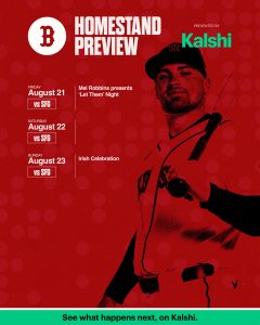 Kalshi Red Sox homestand preview August 21 2026