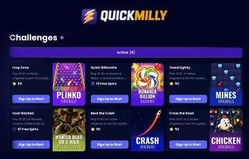 Quickmilly casino challenges