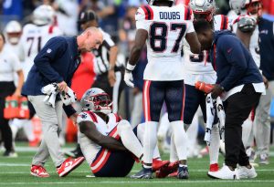 Patriots WR A.J. Brown Exits Opener With Ankle Injury