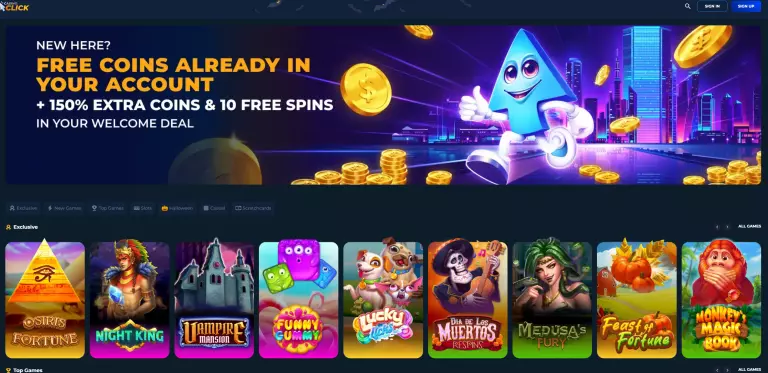 Casino.Click Pros and Cons Homepage