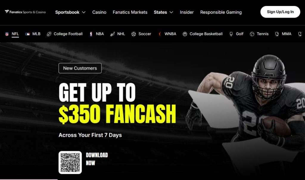 Fanatics Sportsbook homepage 2026 FanCash