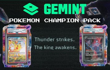 Gemint Pokemon Champion Pack trading card products displayed