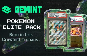Gemint Pokemon Elite Pack featuring collectible trading cards
