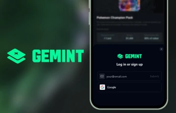 Gemint login screen displayed on mobile phone