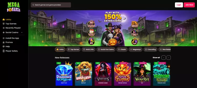 MegaBonanza Casino Pros and Cons Homepage