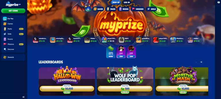 MyPrize Casino Pros and Cons Homepage