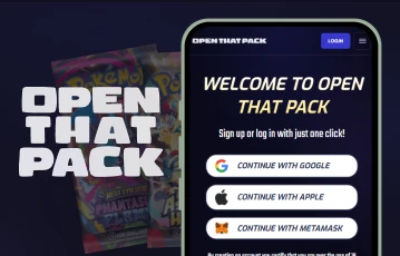 OpenThatPack login screen with social authentication options