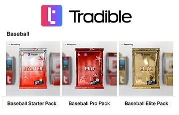 Tradible baseball packs