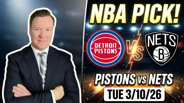 Video: Detroit Pistons vs Brooklyn Nets – NBA Pick l Tuesday 3/10/26 l Vernon’s Bets, Picks & Predictions